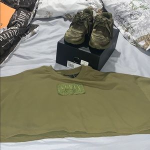 Woman’s sneakers with the matching crop top